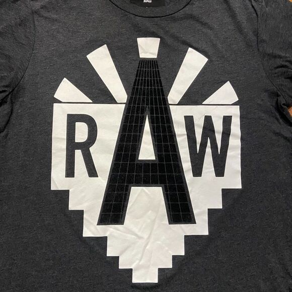 G-Star Raw Basic Fit Radio Tower Logo Dark Grey Cotton T-Shirt Men's Size Large - Picture 2 of 8
